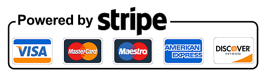 Elfogadott kártyák: Visa, Mastercard, Maestro, American Express, Discover